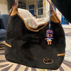 Bag, DB Black and Tan Canvas w/Leather